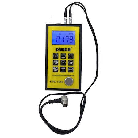 Phase Ii Ultrasonic Thickness Gauge, Economy, 5Mhz, Inch/Metric UTG-1500